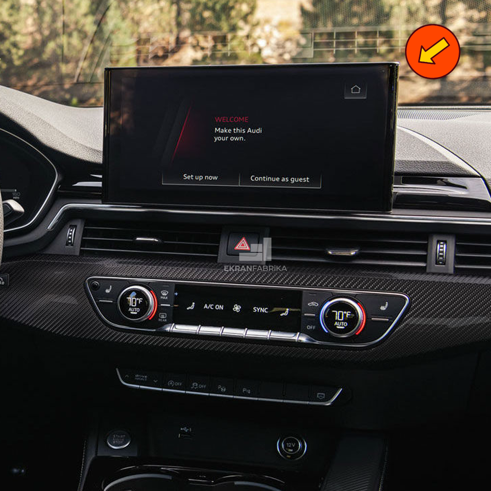 Audi A4 10.1'' Multimedya Ekran Koruyucu 9H+