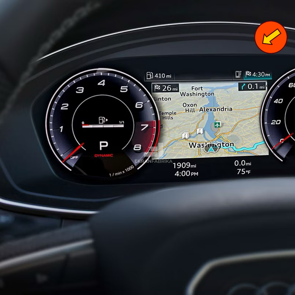 Audi A4 12.3'' Gösterge Ekran Koruyucu 9H+
