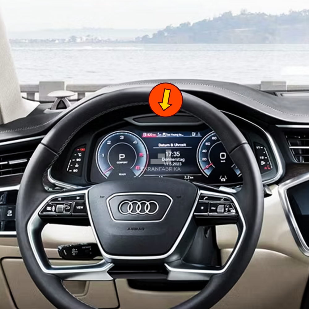 Audi A6 12.3'' Gösterge Ekran Koruyucu 9H+