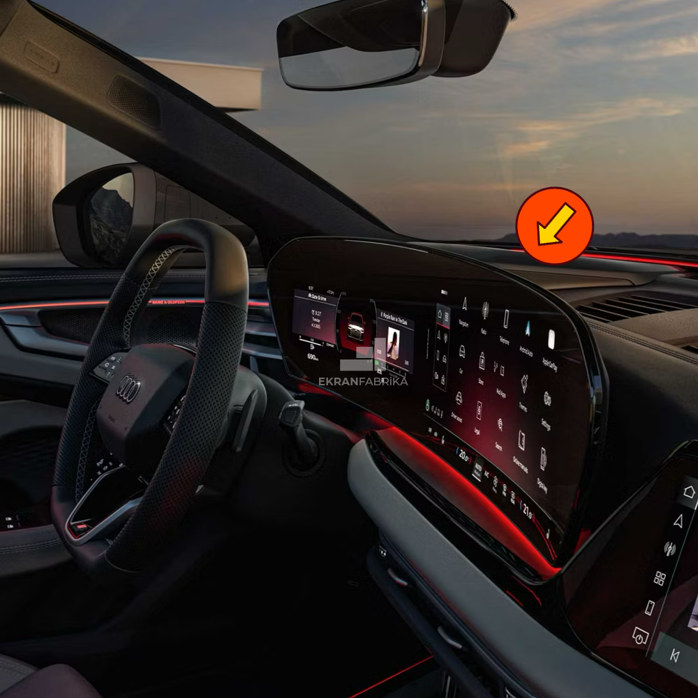 Audi A6 Tek Parça Ekran Koruyucu 9H+