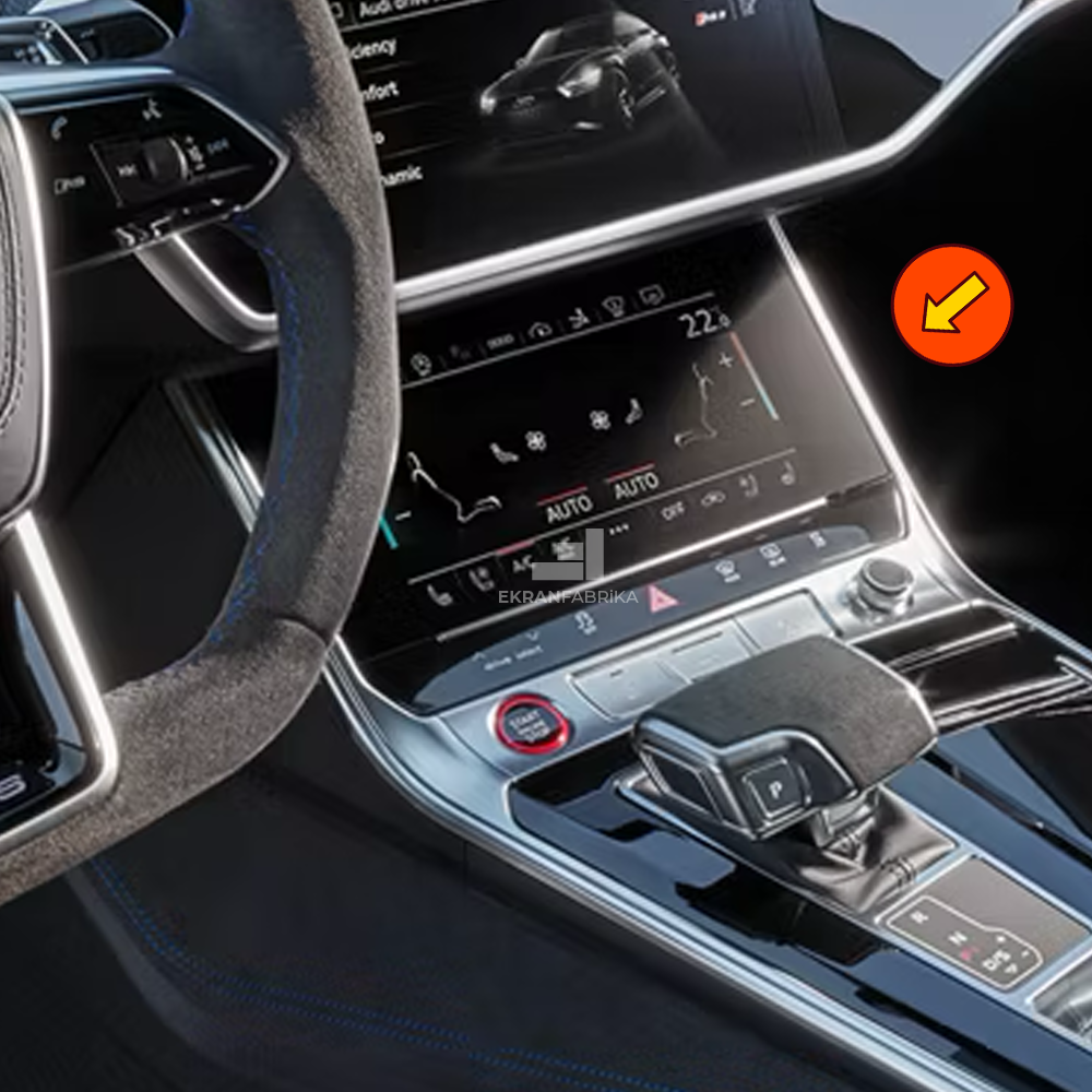 Audi A7 8.6'' Klima Paneli Ekran Koruyucu 9H+