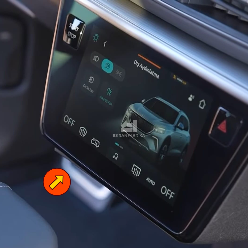 Togg T10x Klima Paneli Ekran Koruyucu 9H+