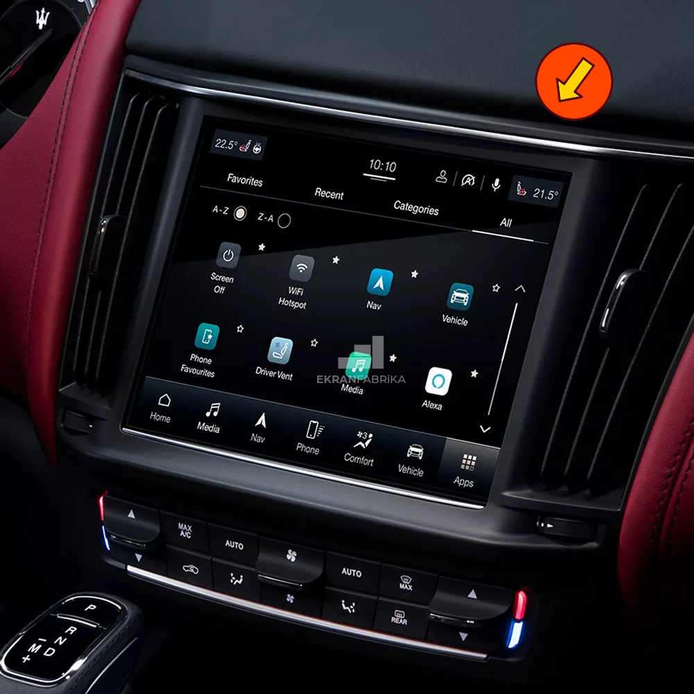 Maserati Levante Multimedya Ekran Koruyucu 9H+