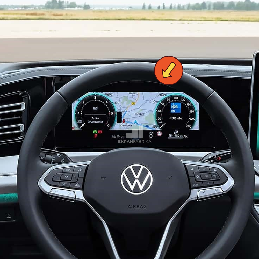 Volkswagen Tiguan 10.25'' Gösterge Ekran Koruyucu 9H+