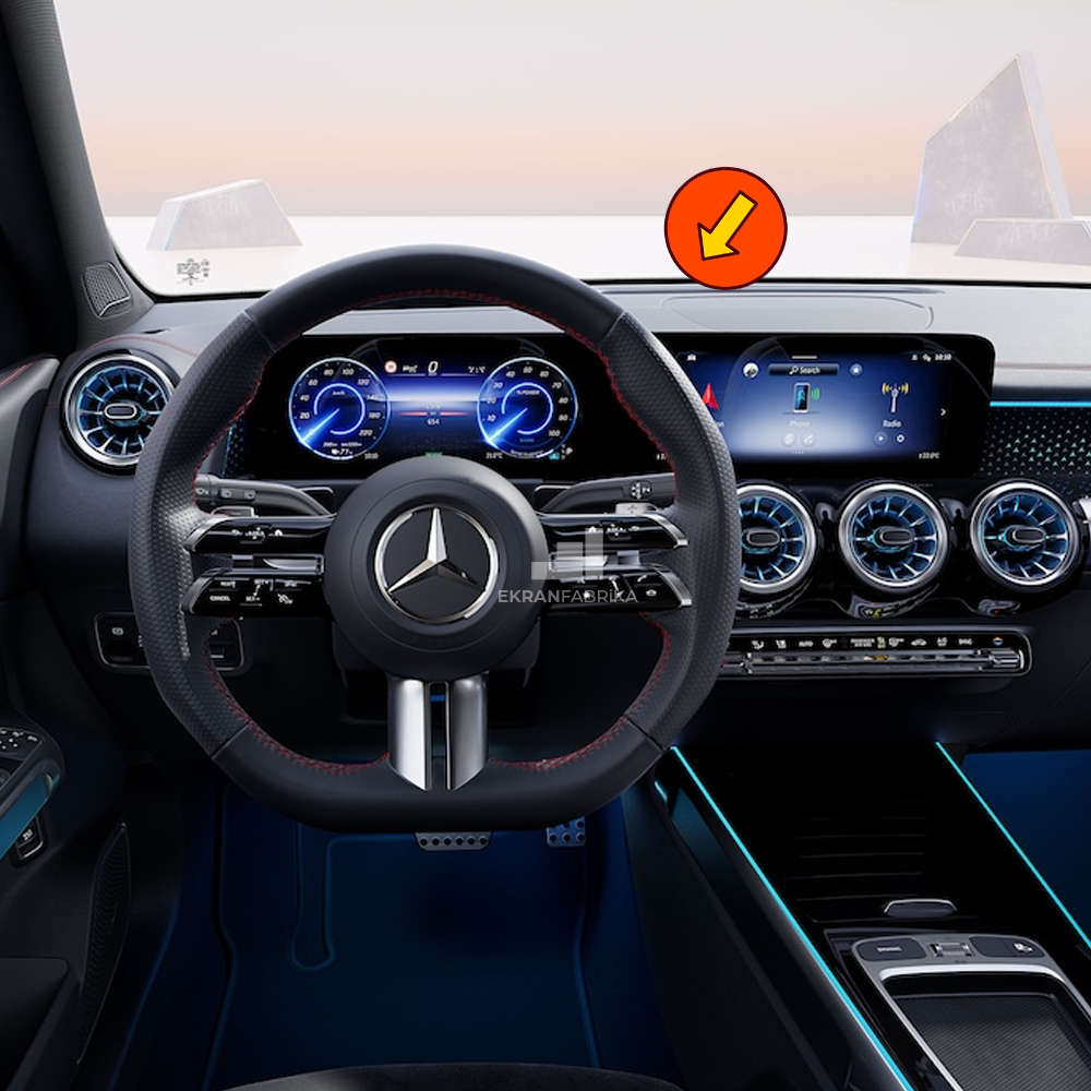 Mercedes EQB Tek Parça Ekran Koruyucu 9H+