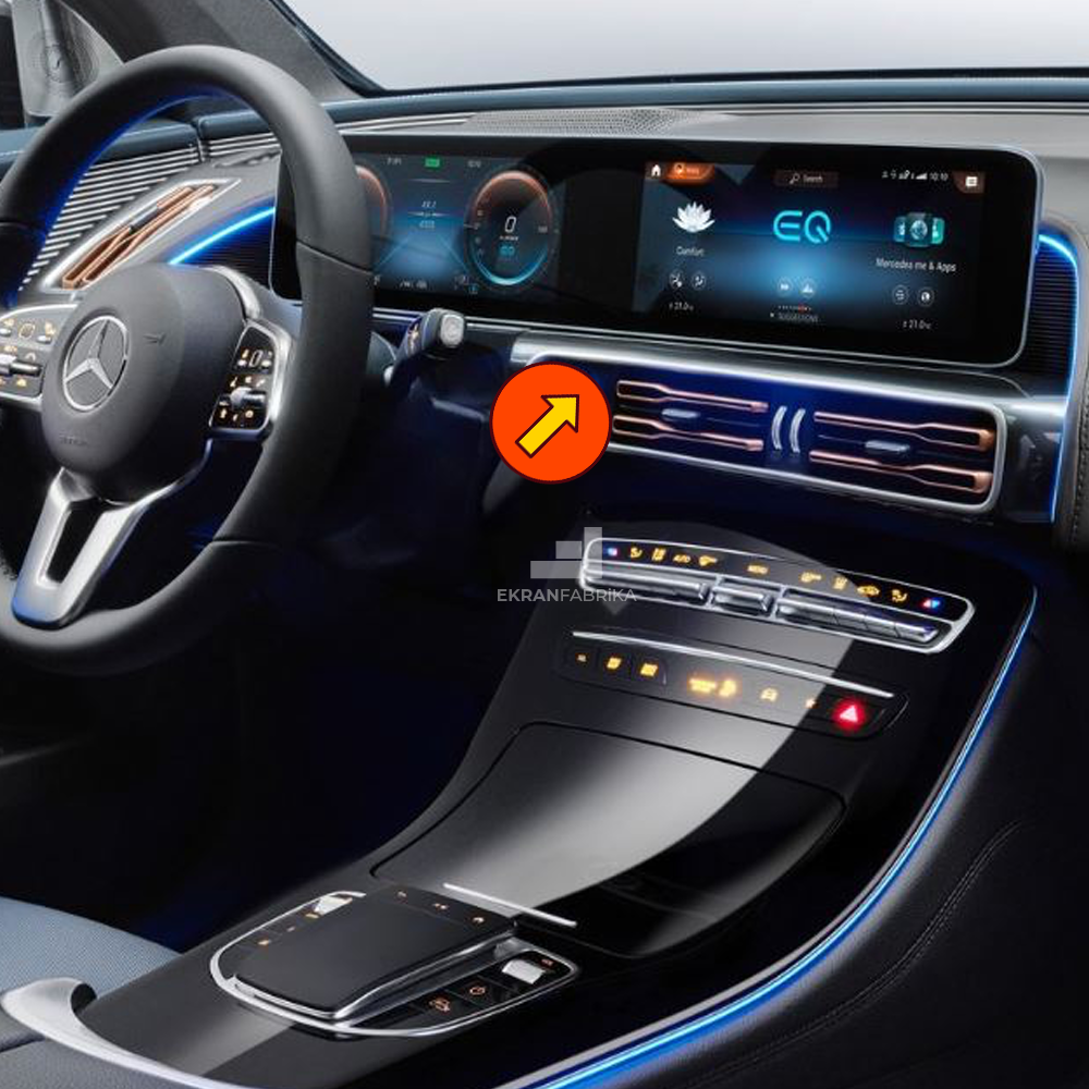 Mercedes EQC Tek Parça Ekran Koruyucu 9H+