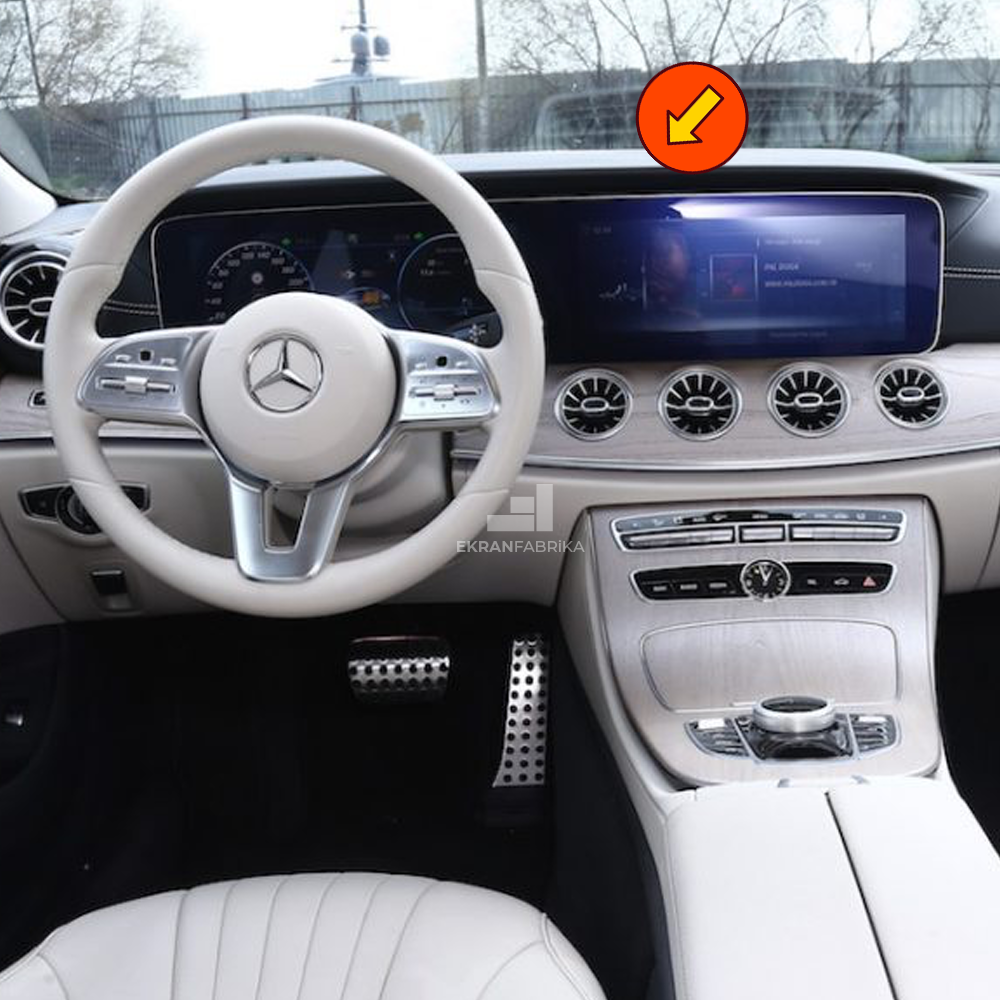 Mercedes CLS Tek Parça Multimedya Ekran Koruyucu 9H+
