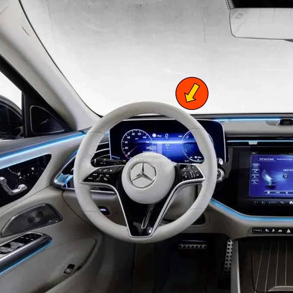 Mercedes E Serisi Gösterge Ekran Koruyucu 9H+