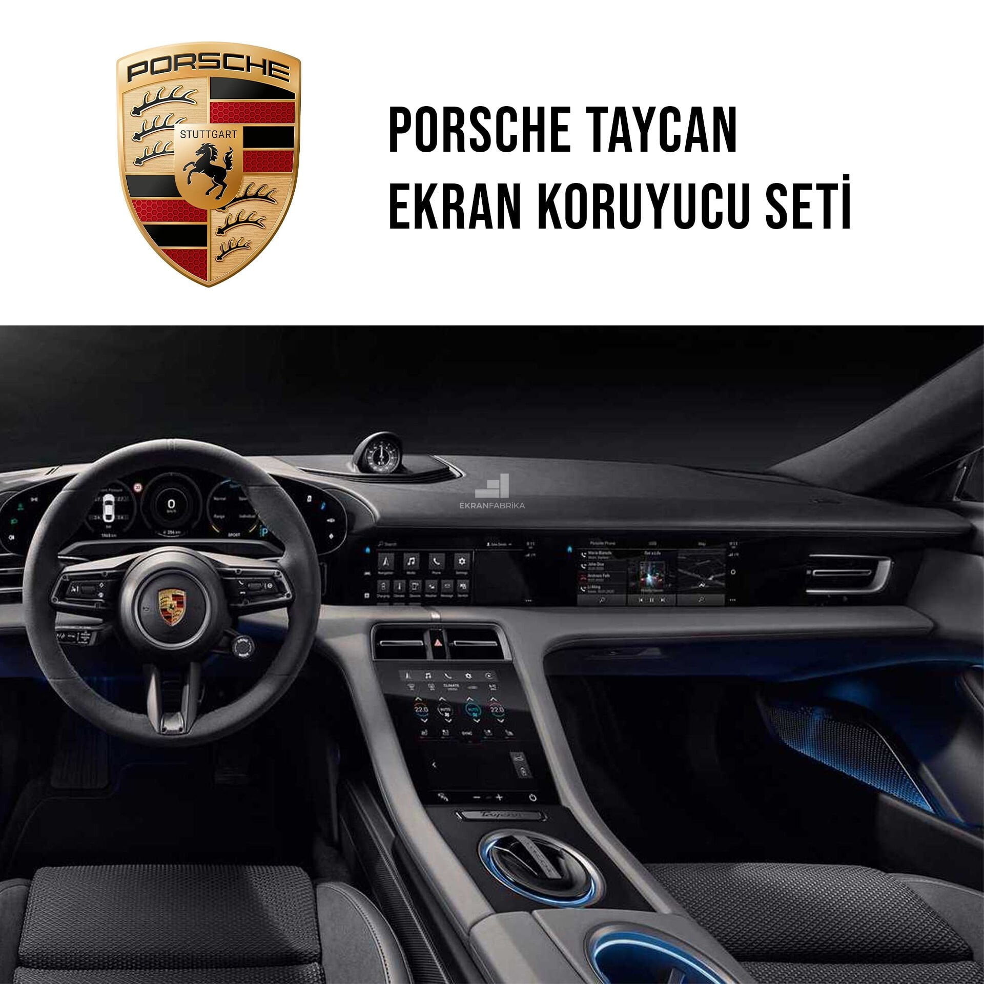 Porsche Taycan Ekran Koruyucu Seti