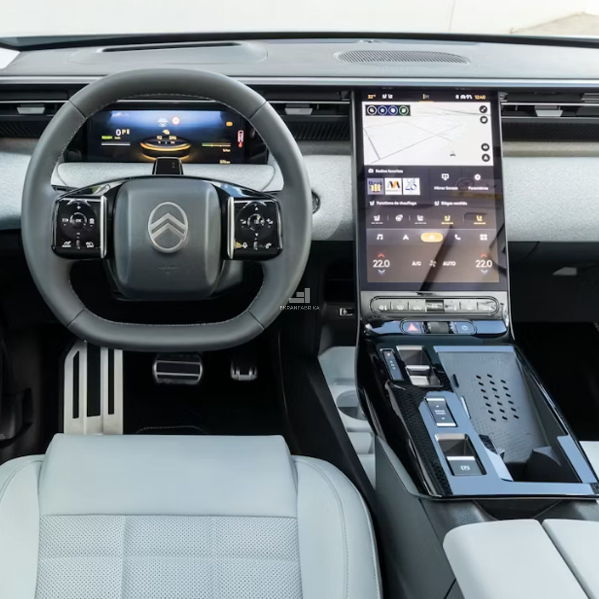 Citroen e C5 Aircross Ekran Koruyucu Seti - Gösterge(Kadran) - Multimedya - Klima